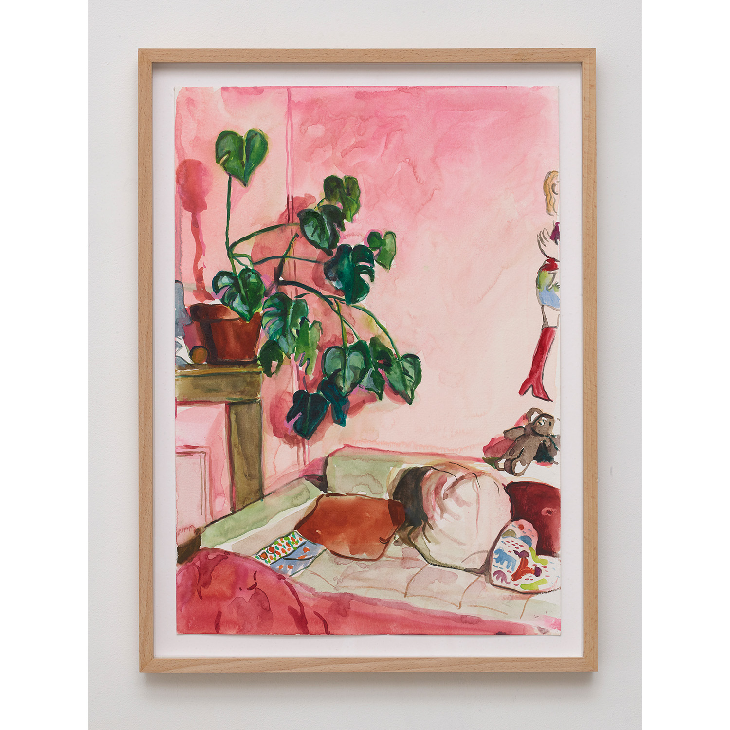 Madeleine Roger-Lacan Pink Room Study 3, 2023  Watercolour on paper 42 x 29.7 cm / 16.5 x 11.4 inches unframed