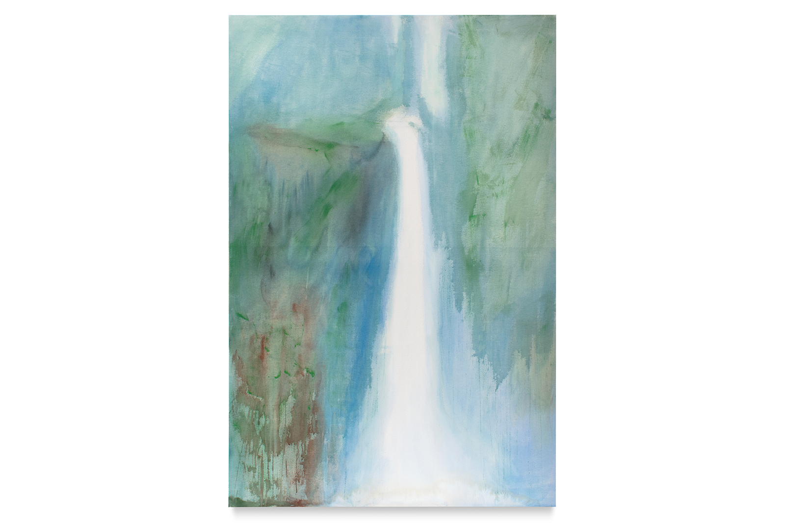 Nino Kapanadze, Cascade VI, 2025, Mineral pigments on cotton canvas, 195 x 130 x 4,5 cm